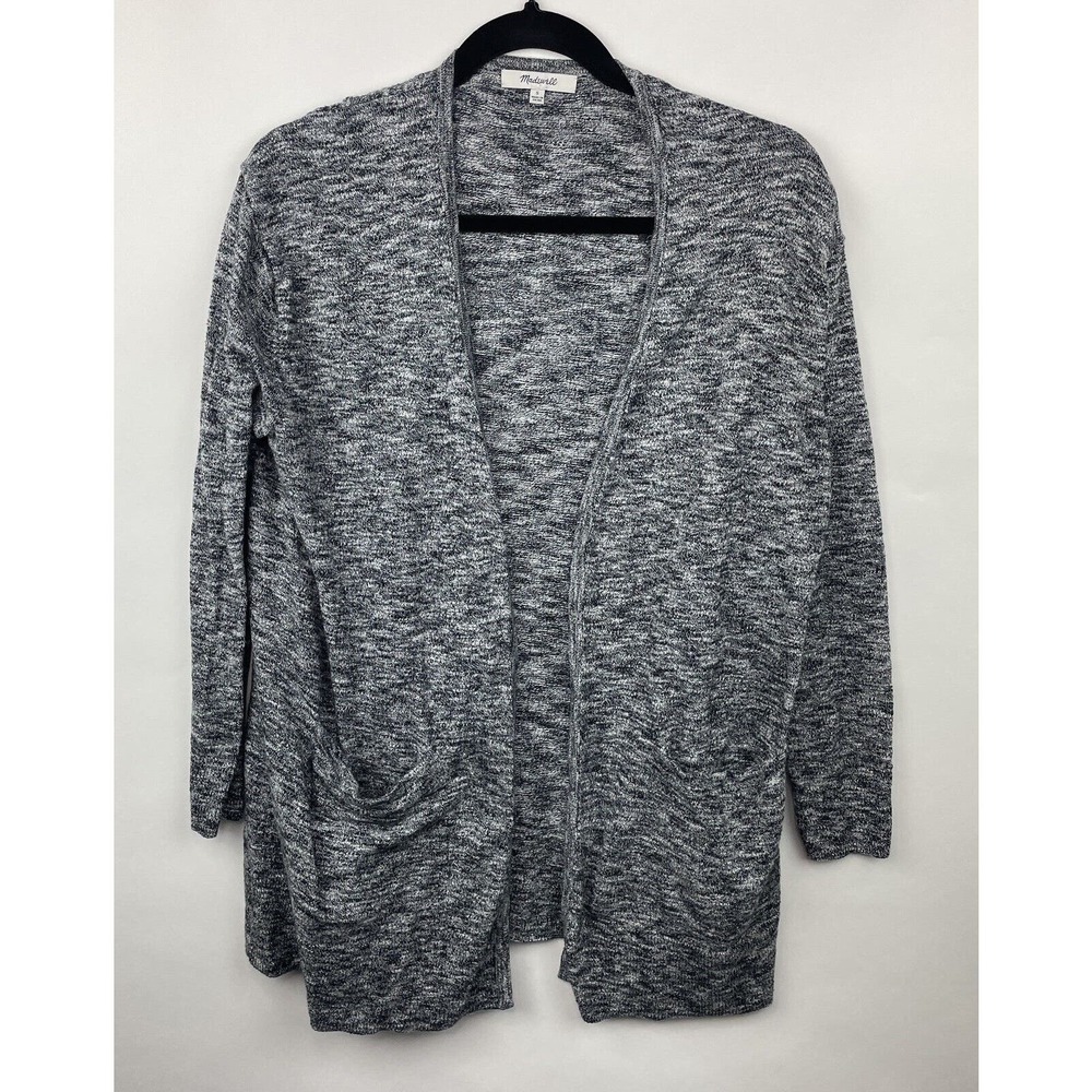 Madewell Womens Open Ryder Cardigan Gray Knit Long Sleeve Cotton Size Small